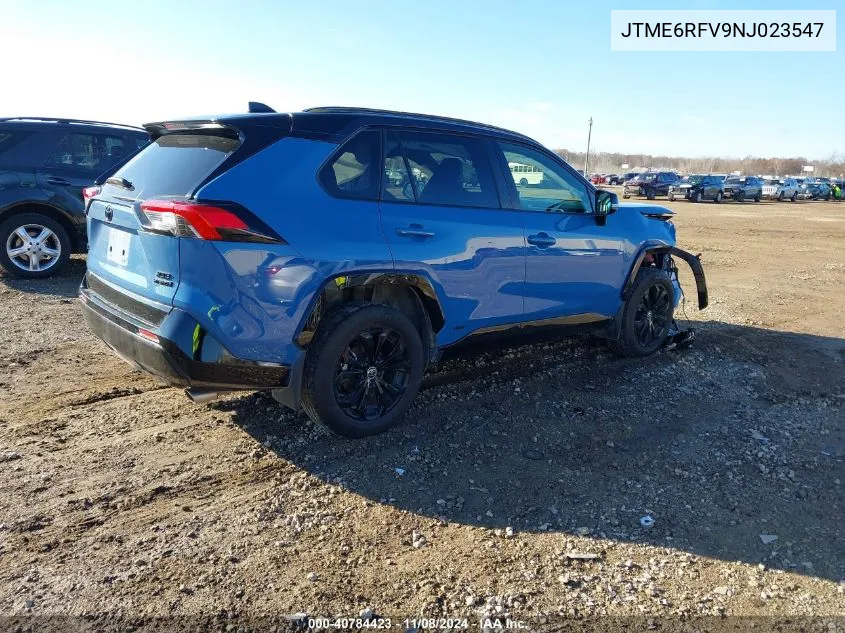 2022 Toyota Rav4 Hybrid Xse VIN: JTME6RFV9NJ023547 Lot: 40784423