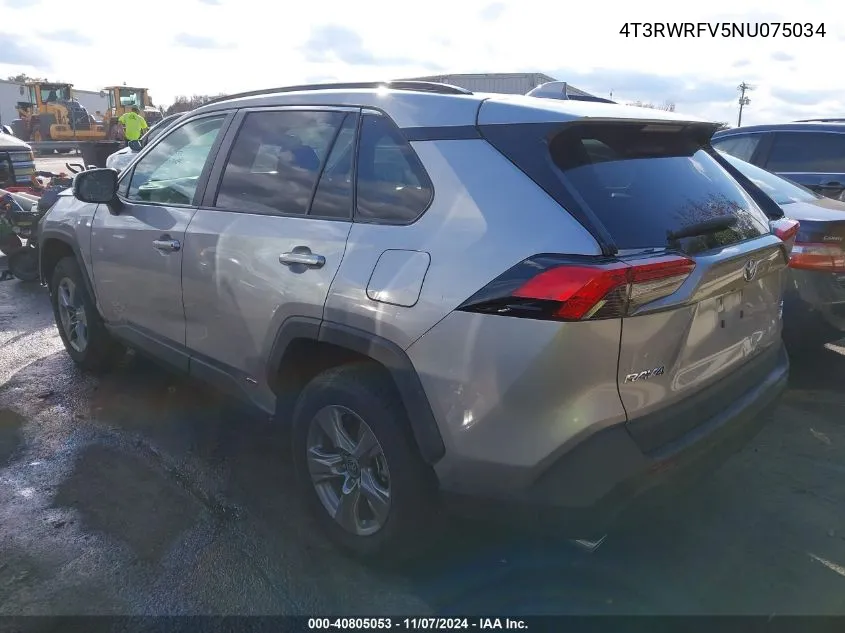 2022 Toyota Rav4 Hybrid Xle VIN: 4T3RWRFV5NU075034 Lot: 40805053