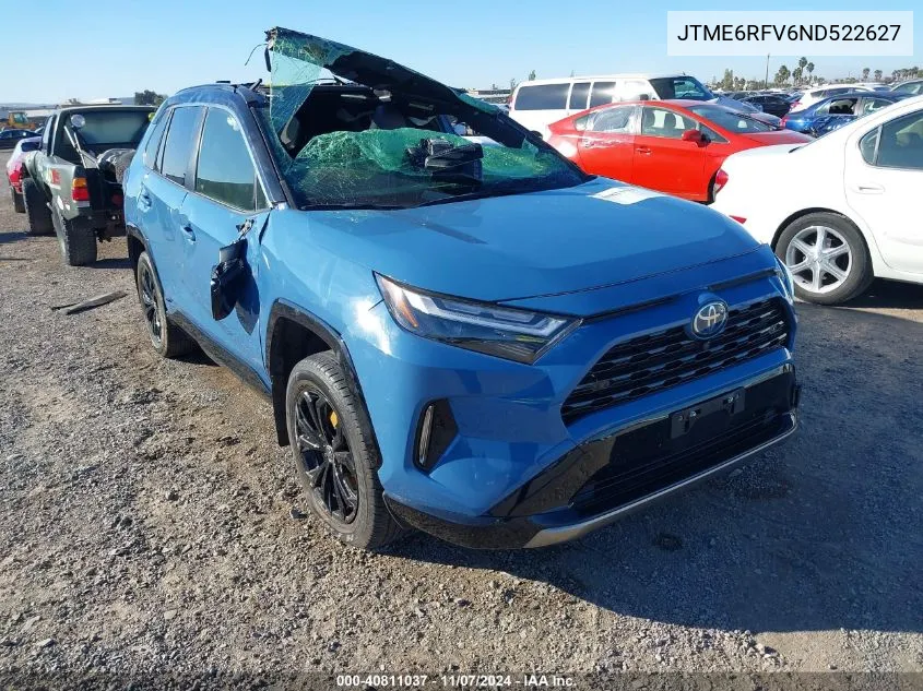 2022 Toyota Rav4 Hybrid Xse VIN: JTME6RFV6ND522627 Lot: 40811037