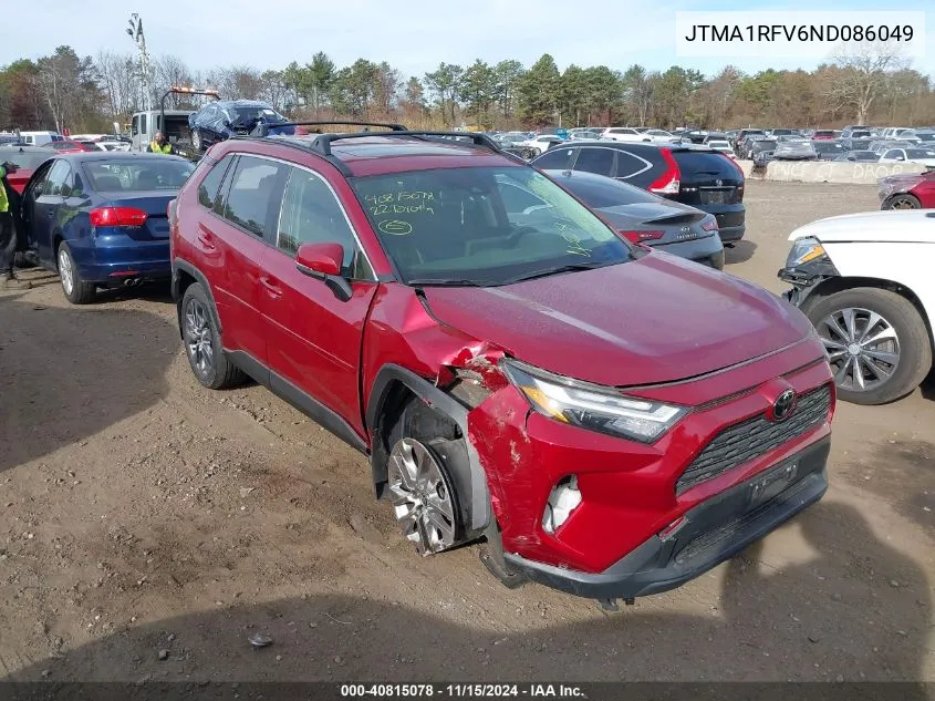 2022 Toyota Rav4 Xle Premium VIN: JTMA1RFV6ND086049 Lot: 40815078