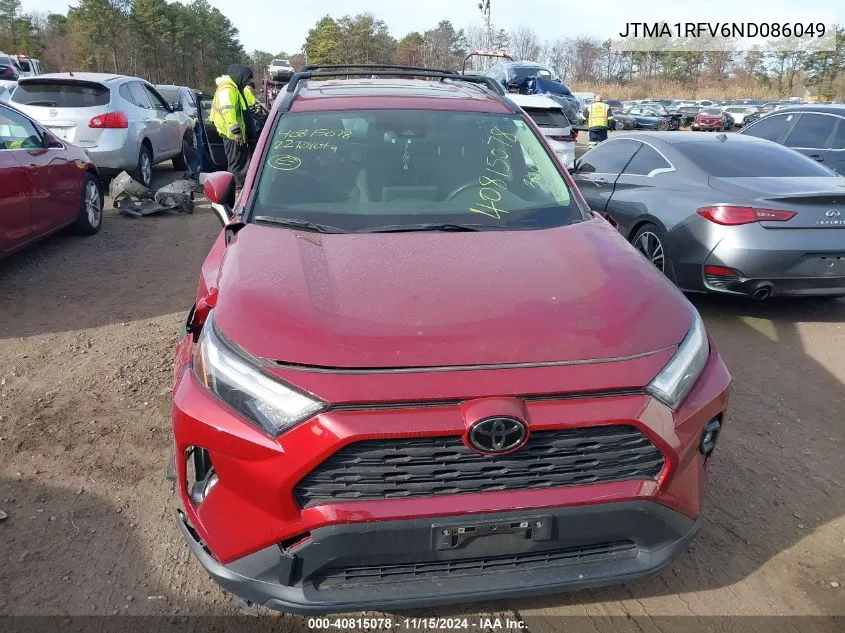 2022 Toyota Rav4 Xle Premium VIN: JTMA1RFV6ND086049 Lot: 40815078