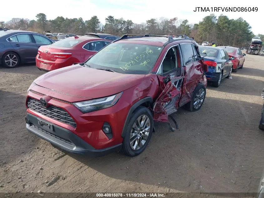 2022 Toyota Rav4 Xle Premium VIN: JTMA1RFV6ND086049 Lot: 40815078