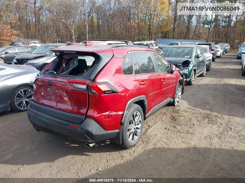 2022 Toyota Rav4 Xle Premium VIN: JTMA1RFV6ND086049 Lot: 40815078