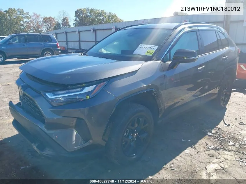 2022 Toyota Rav4 Xle VIN: 2T3W1RFV1NC180012 Lot: 40827748