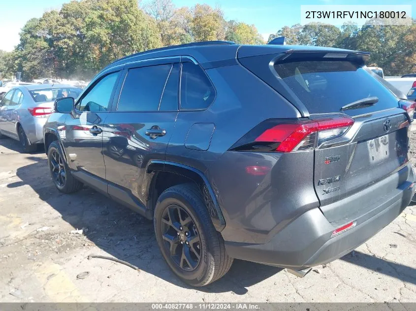 2022 Toyota Rav4 Xle VIN: 2T3W1RFV1NC180012 Lot: 40827748