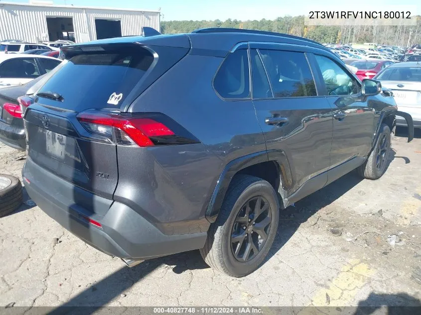 2022 Toyota Rav4 Xle VIN: 2T3W1RFV1NC180012 Lot: 40827748