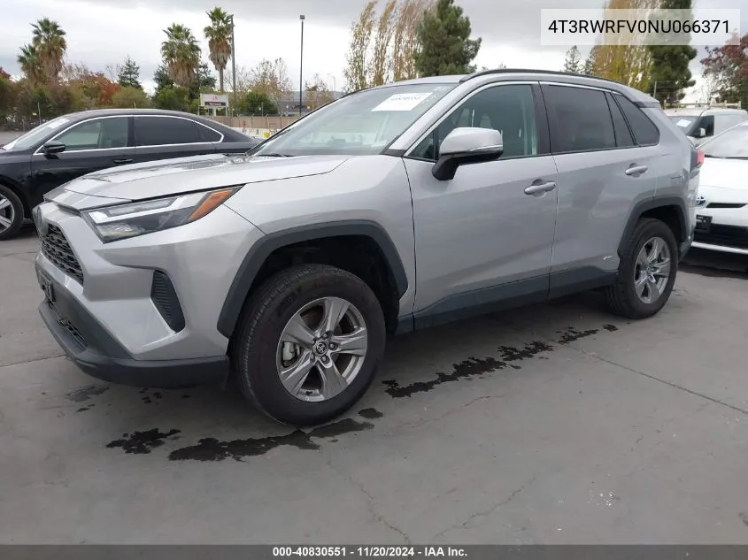 2022 Toyota Rav4 Hybrid Xle VIN: 4T3RWRFV0NU066371 Lot: 40830551