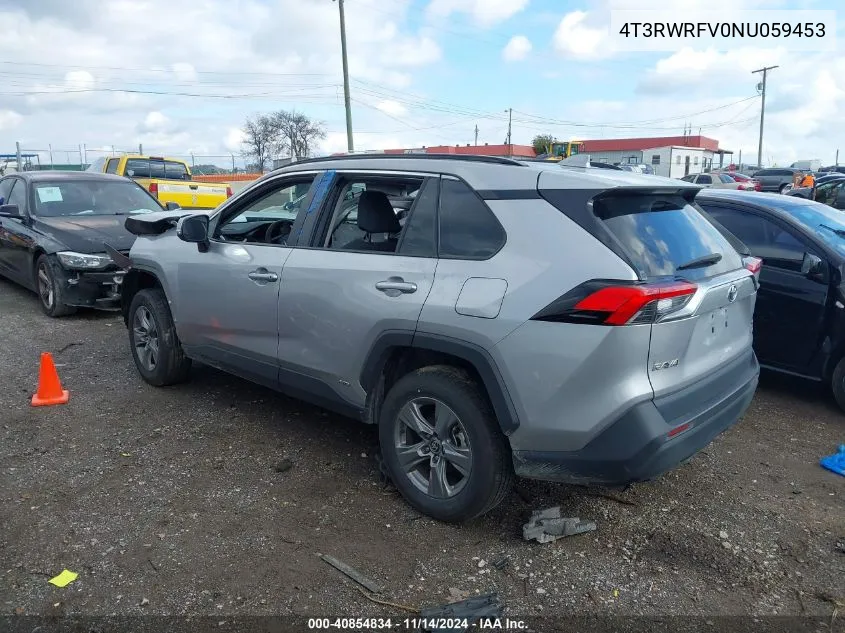 2022 Toyota Rav4 Hybrid Xle VIN: 4T3RWRFV0NU059453 Lot: 40854834