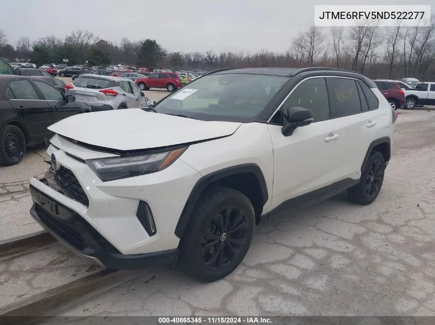 2022 Toyota Rav4 Hybrid Xse VIN: JTME6RFV5ND522277 Lot: 40865345