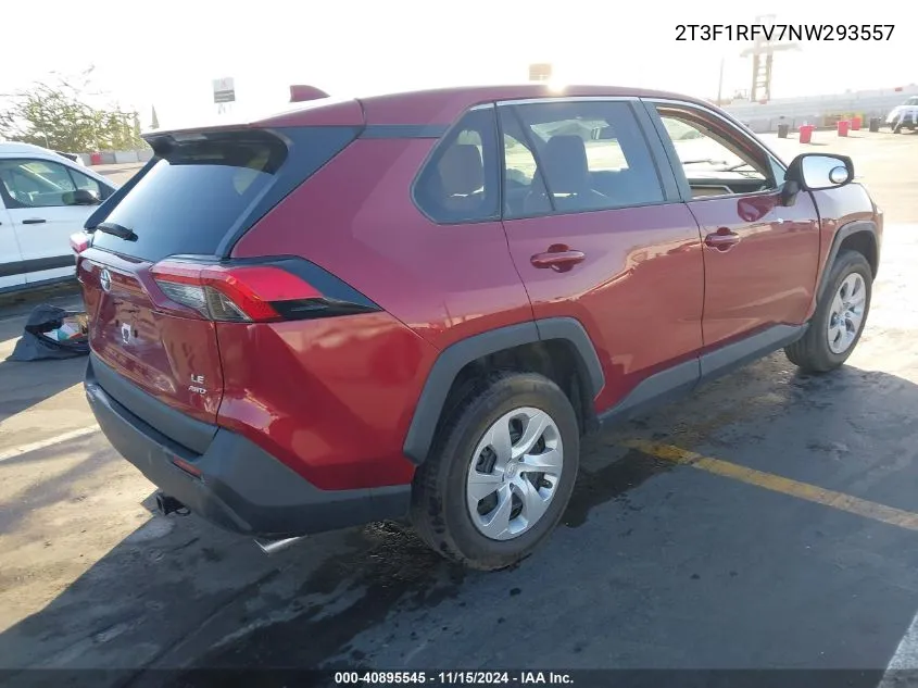 2T3F1RFV7NW293557 2022 Toyota Rav4 Le