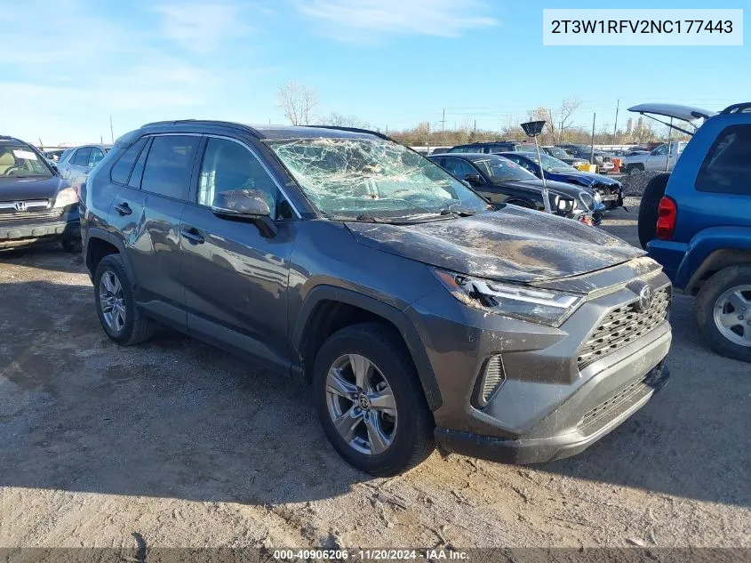 2022 Toyota Rav4 Xle VIN: 2T3W1RFV2NC177443 Lot: 40906206