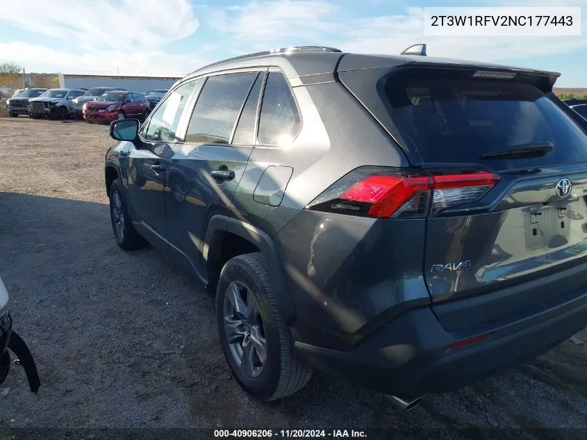 2022 Toyota Rav4 Xle VIN: 2T3W1RFV2NC177443 Lot: 40906206