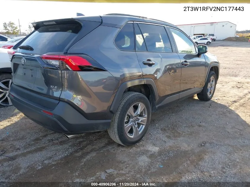 2022 Toyota Rav4 Xle VIN: 2T3W1RFV2NC177443 Lot: 40906206