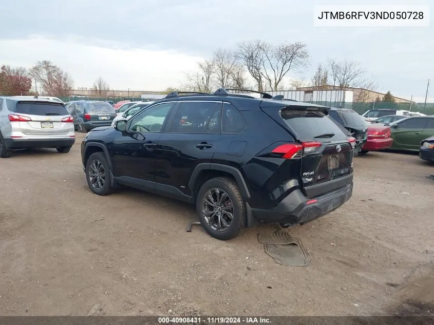 2022 Toyota Rav4 Hybrid Xle Premium VIN: JTMB6RFV3ND050728 Lot: 40908431