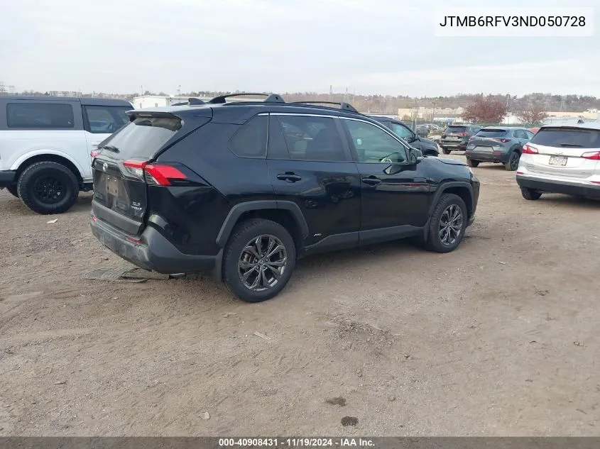 2022 Toyota Rav4 Hybrid Xle Premium VIN: JTMB6RFV3ND050728 Lot: 40908431