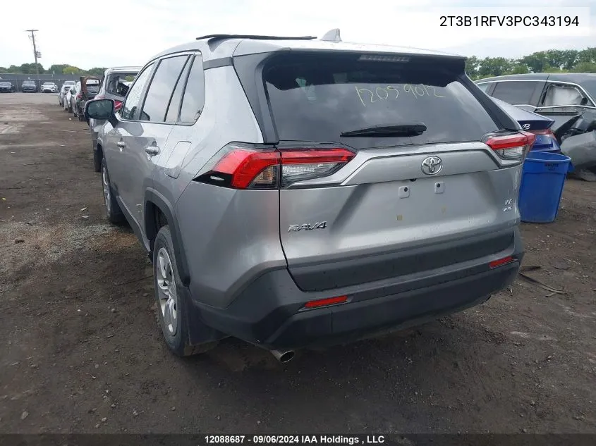 2023 Toyota Rav4 VIN: 2T3B1RFV3PC343194 Lot: 12088687