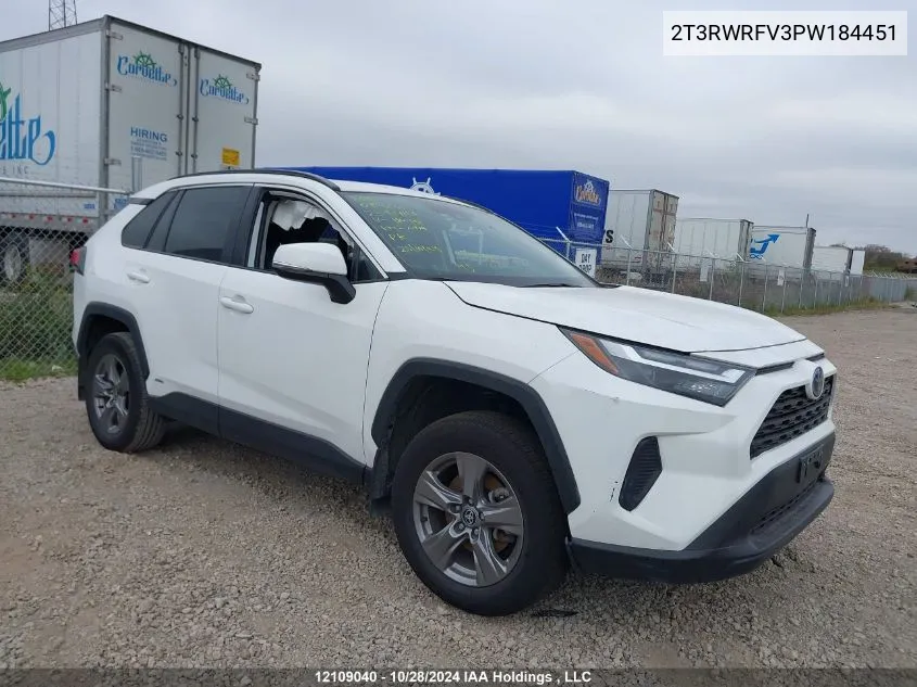 2023 Toyota Rav4 Hybrid VIN: 2T3RWRFV3PW184451 Lot: 12109040