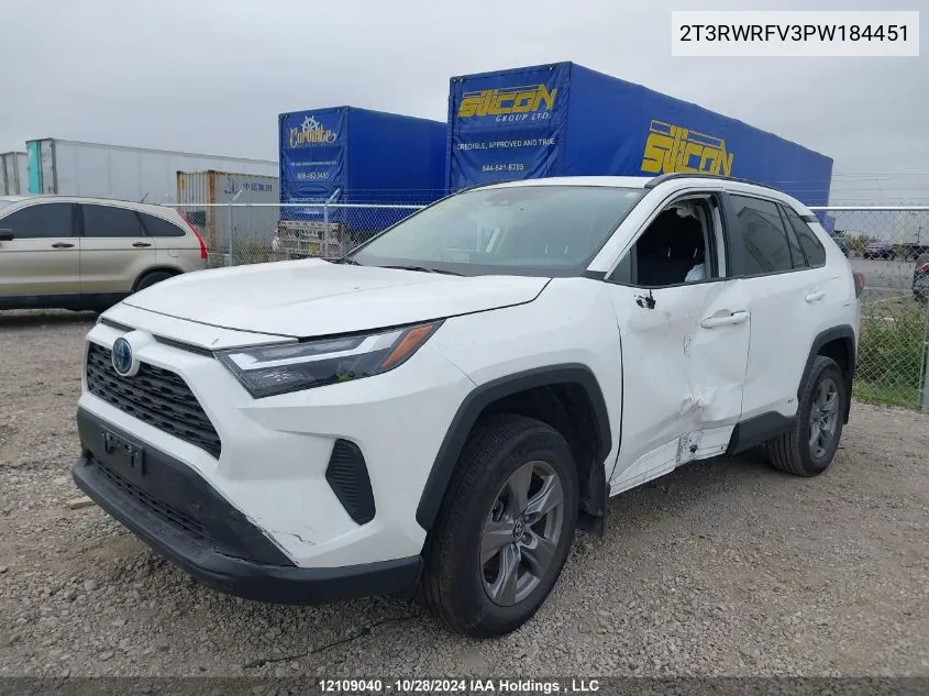 2023 Toyota Rav4 Hybrid VIN: 2T3RWRFV3PW184451 Lot: 12109040