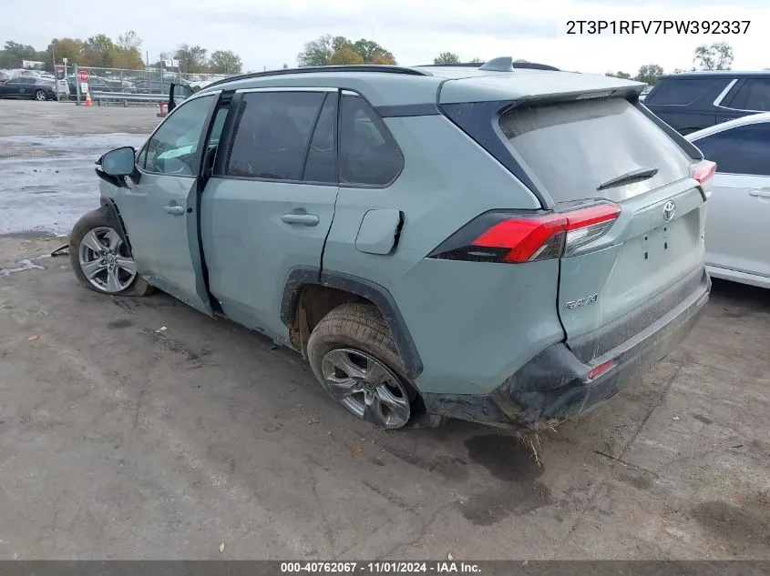 2023 Toyota Rav4 Xle VIN: 2T3P1RFV7PW392337 Lot: 40762067