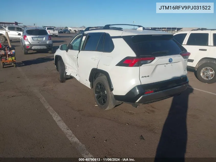 2023 Toyota Rav4 Hybrid Se VIN: JTM16RFV9PJ031522 Lot: 40790613