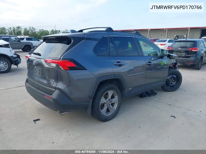 2023 Toyota Rav4 Hybrid Xle VIN: JTMRWRFV6PD170766 Lot: 40794080