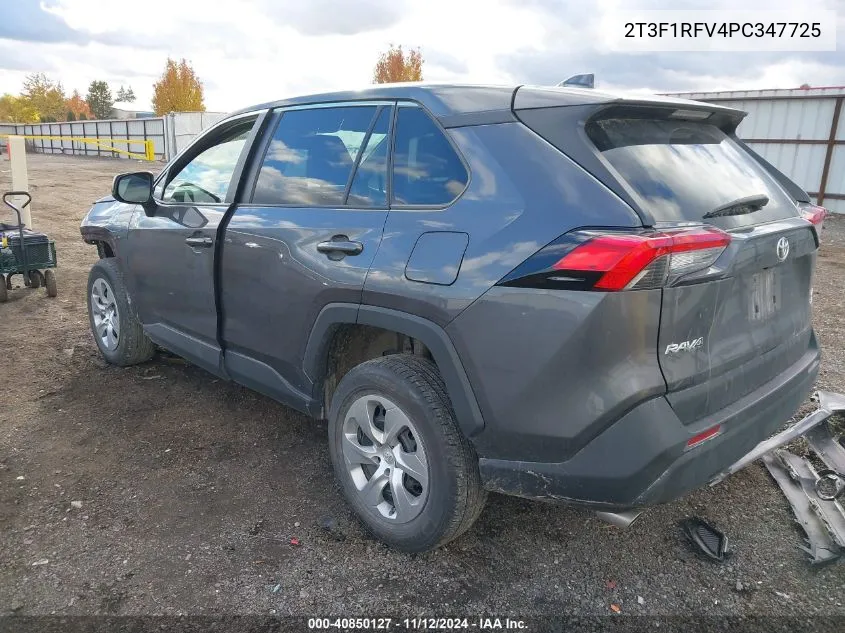 2023 Toyota Rav4 Le VIN: 2T3F1RFV4PC347725 Lot: 40850127