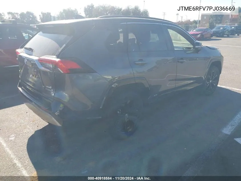 2023 Toyota Rav4 Hybrid Xse VIN: JTME6RFV7PJ036669 Lot: 40918584