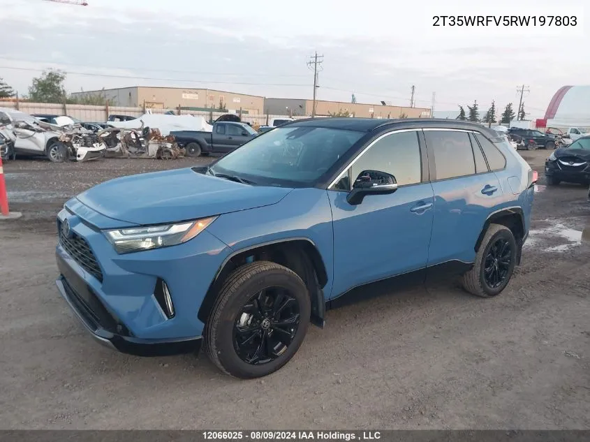 2024 Toyota Rav4 Xse Hybrid VIN: 2T35WRFV5RW197803 Lot: 12066025