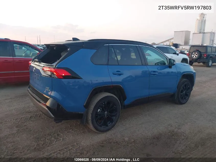 2024 Toyota Rav4 Xse Hybrid VIN: 2T35WRFV5RW197803 Lot: 12066025