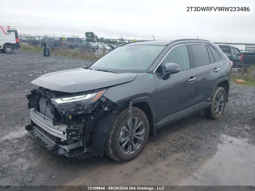 2024 Toyota Rav4 Hybrid Limited VIN: 2T3DWRFV9RW233486 Lot: 12109644