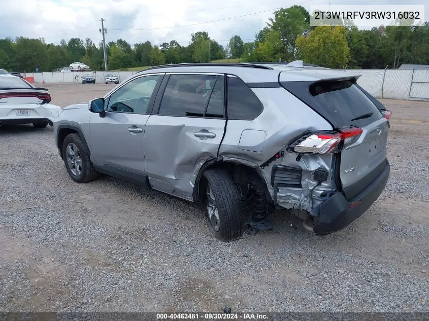 2024 Toyota Rav4 Xle VIN: 2T3W1RFV3RW316032 Lot: 40463481