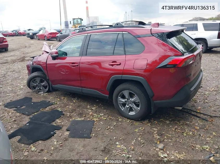 4T3RWRFV4RU136315 2024 Toyota Rav4 Hybrid Xle