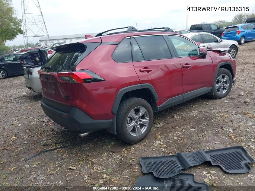 4T3RWRFV4RU136315 2024 Toyota Rav4 Hybrid Xle