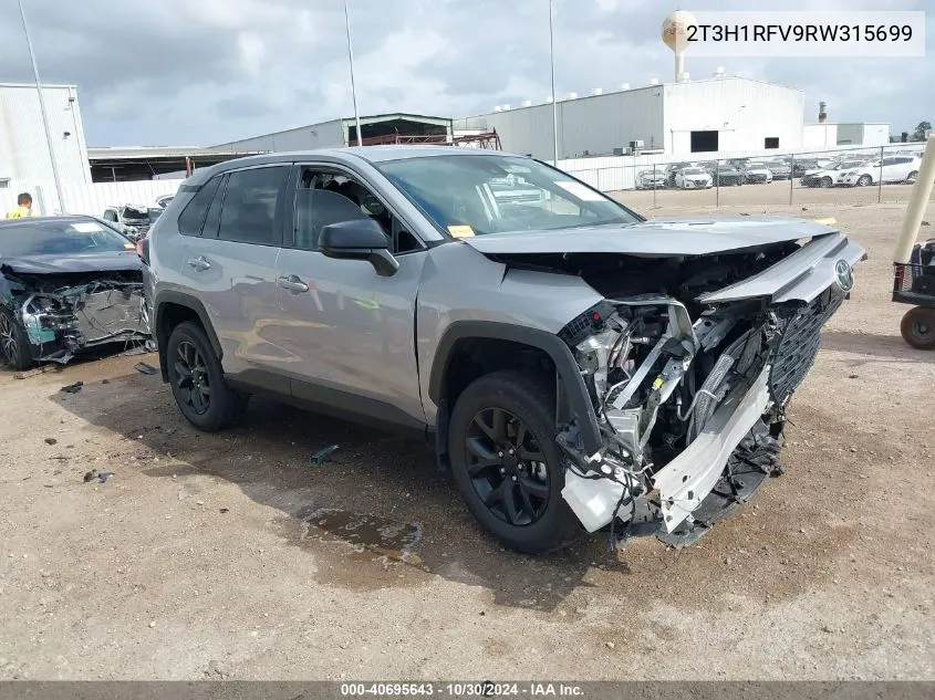 2024 Toyota Rav4 Le VIN: 2T3H1RFV9RW315699 Lot: 40695643