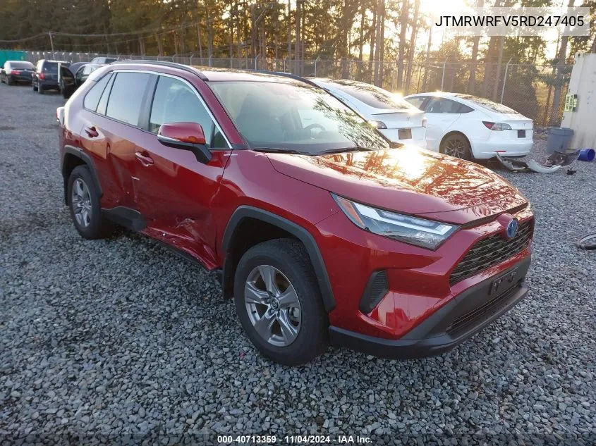 2024 Toyota Rav4 Hybrid Xle VIN: JTMRWRFV5RD247405 Lot: 40713359