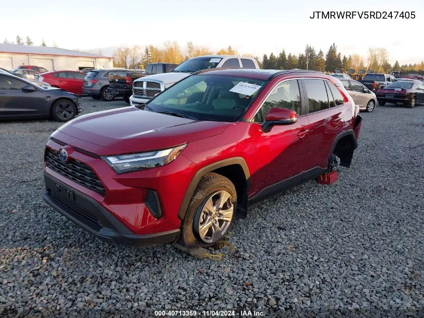 2024 Toyota Rav4 Hybrid Xle VIN: JTMRWRFV5RD247405 Lot: 40713359