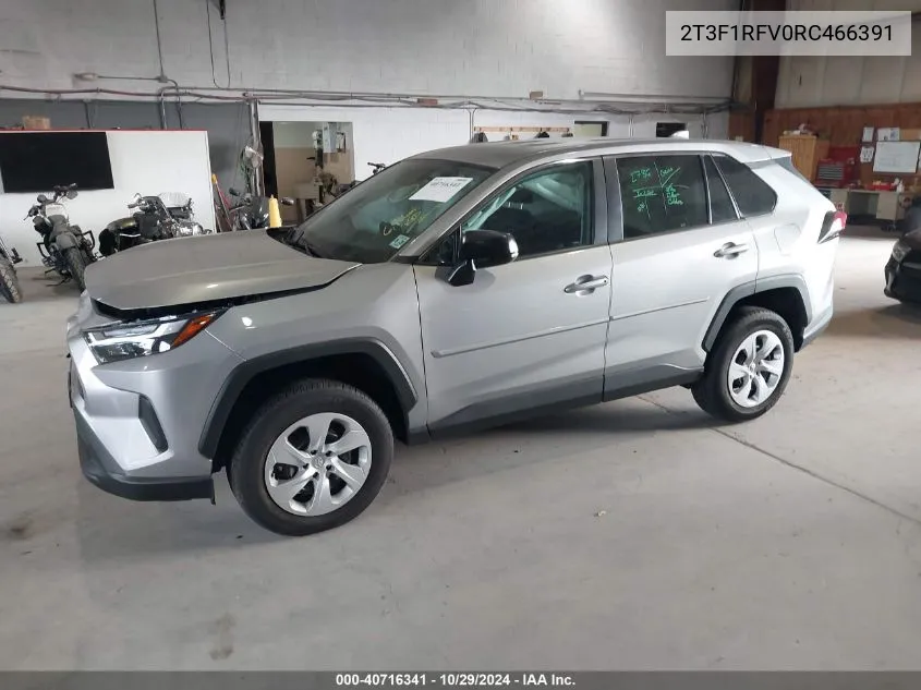 2024 Toyota Rav4 Le VIN: 2T3F1RFV0RC466391 Lot: 40716341