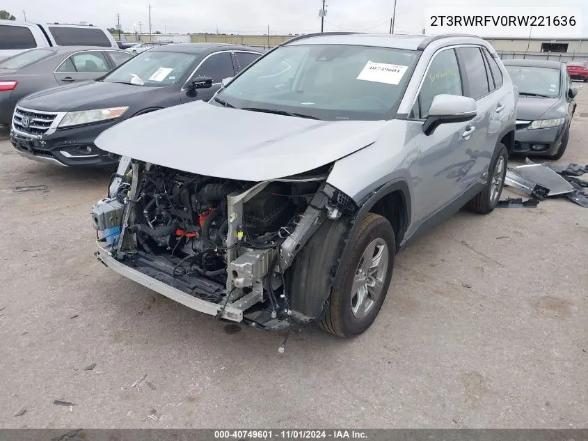 2024 Toyota Rav4 Hybrid Xle VIN: 2T3RWRFV0RW221636 Lot: 40749601