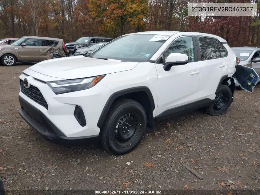 2024 Toyota Rav4 Le VIN: 2T3G1RFV2RC467367 Lot: 40752671