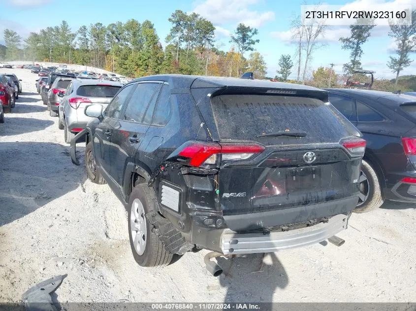 2024 Toyota Rav4 Le VIN: 2T3H1RFV2RW323160 Lot: 40768840