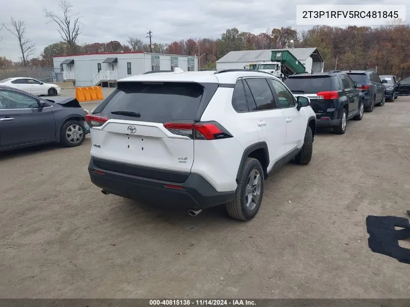 2024 Toyota Rav4 Xle VIN: 2T3P1RFV5RC481845 Lot: 40815138