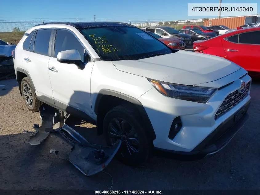 2024 Toyota Rav4 Hybrid Limited VIN: 4T3D6RFV0RU145040 Lot: 40858215