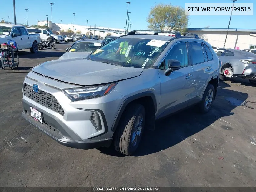 2024 Toyota Rav4 Hybrid Le VIN: 2T3LWRFV0RW199515 Lot: 40864778