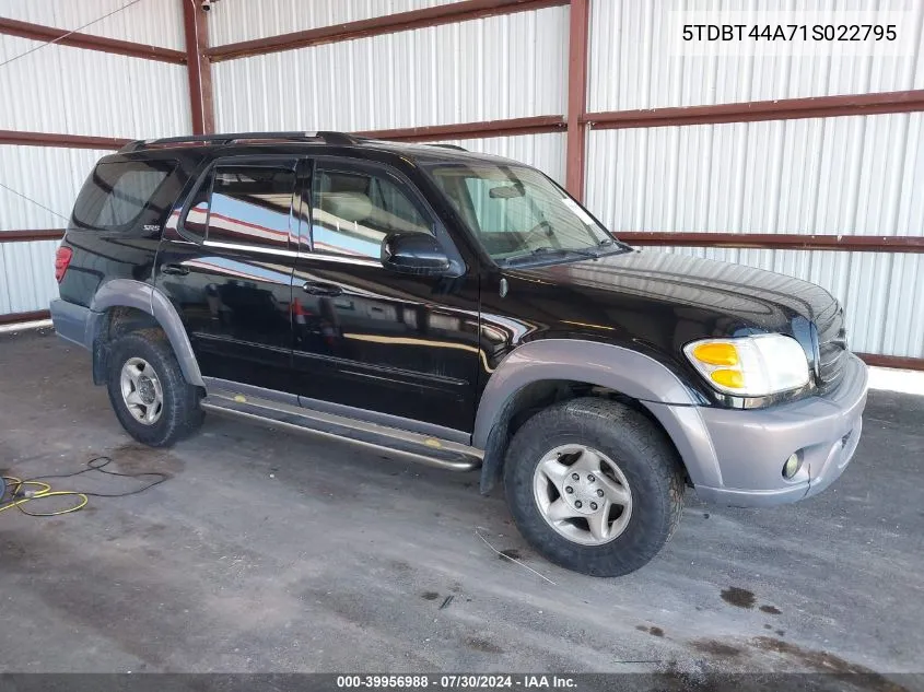 2001 Toyota Sequoia Sr5 V8 VIN: 5TDBT44A71S022795 Lot: 39956988