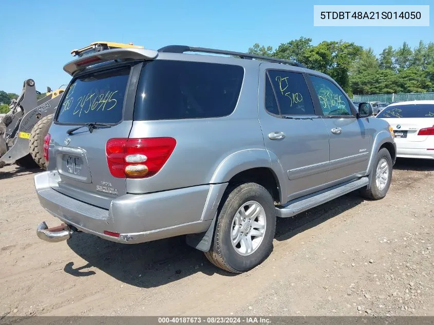 2001 Toyota Sequoia Limited V8 VIN: 5TDBT48A21S014050 Lot: 40187673