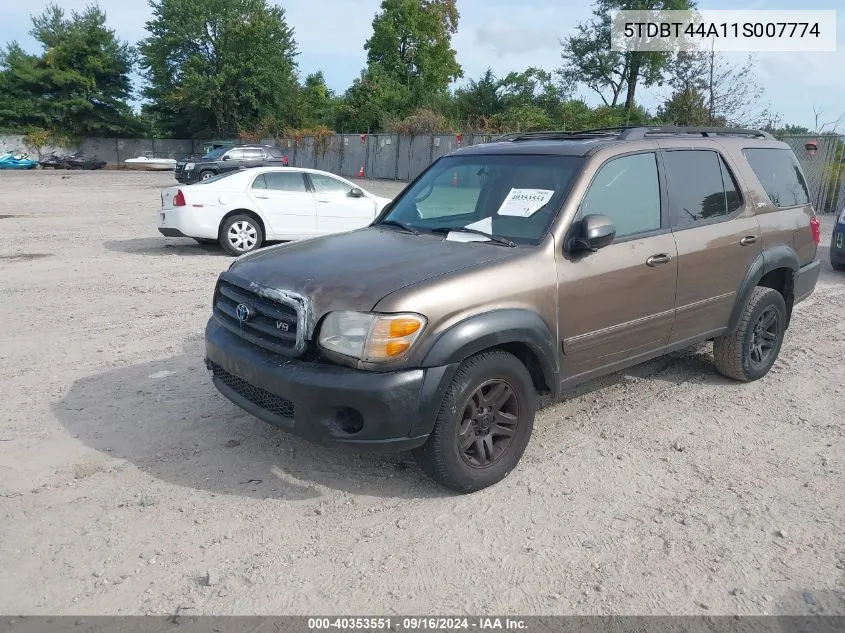 5TDBT44A11S007774 2001 Toyota Sequoia Sr5 V8