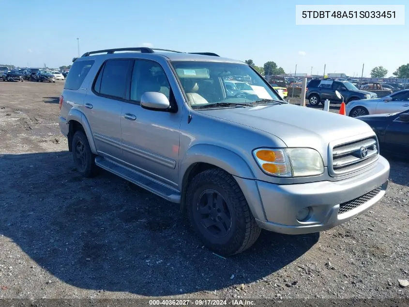 5TDBT48A51S033451 2001 Toyota Sequoia Limited V8