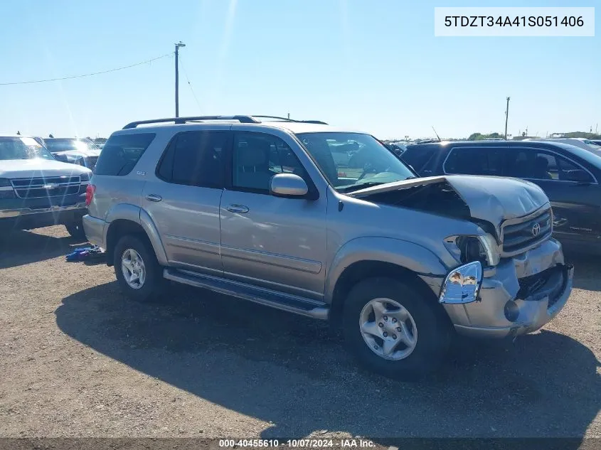 2001 Toyota Sequoia Sr5 VIN: 5TDZT34A41S051406 Lot: 40455610