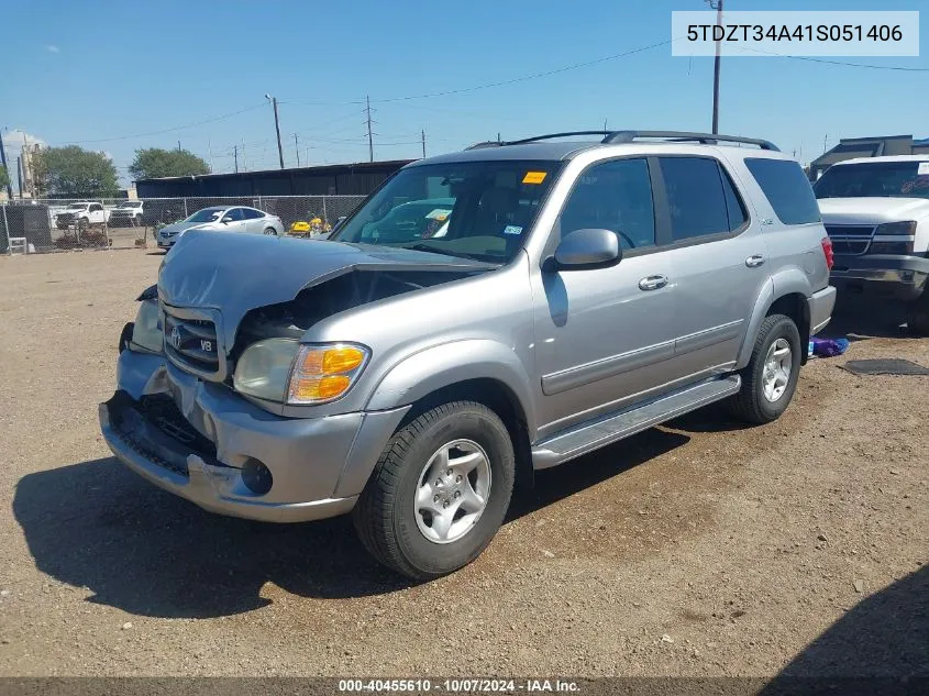 2001 Toyota Sequoia Sr5 VIN: 5TDZT34A41S051406 Lot: 40455610