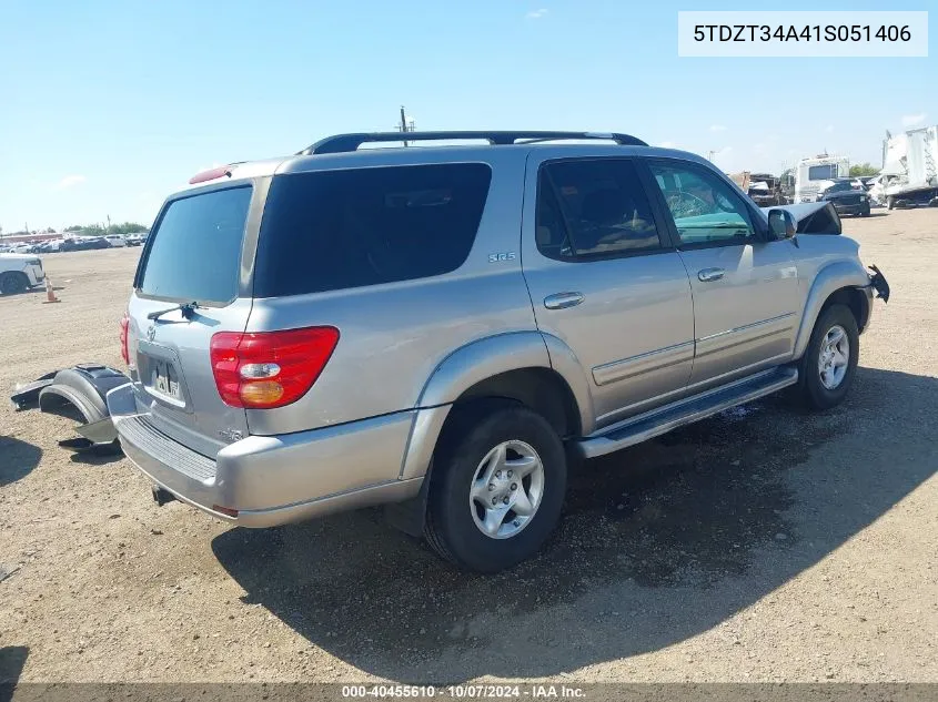 2001 Toyota Sequoia Sr5 VIN: 5TDZT34A41S051406 Lot: 40455610